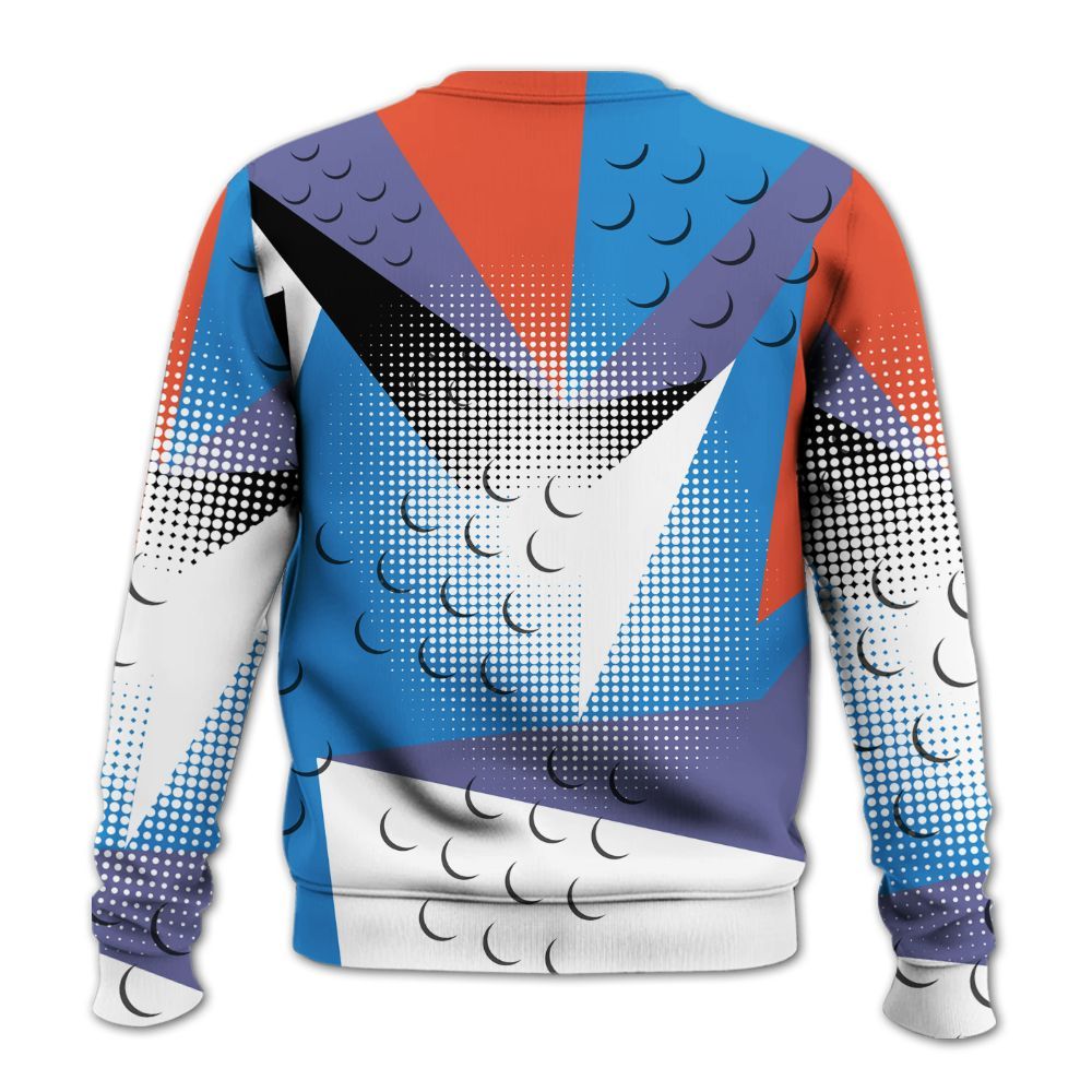 Sweatshirt To Match Hi-Res Blue 700s - Poly Custom Name Number 23 5s All Over Print