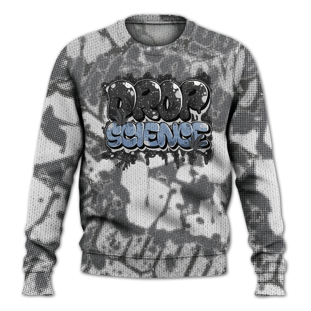 Knitted Sweater To Match Reverse Black White 6s - Drop Science Street