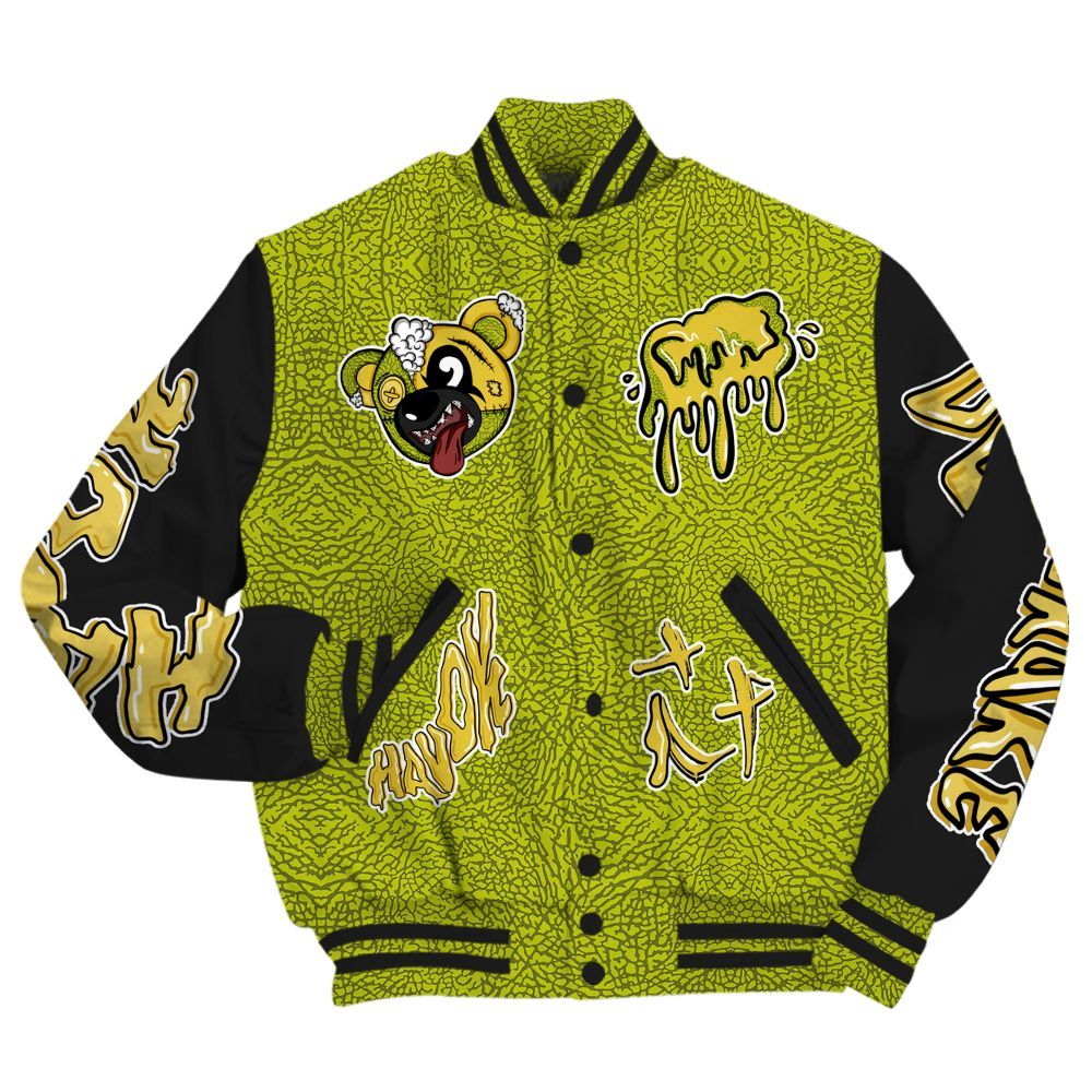 Varsity Jacket To Match Dunk Low QS Halloween Skull - Havok Bear All Over Print