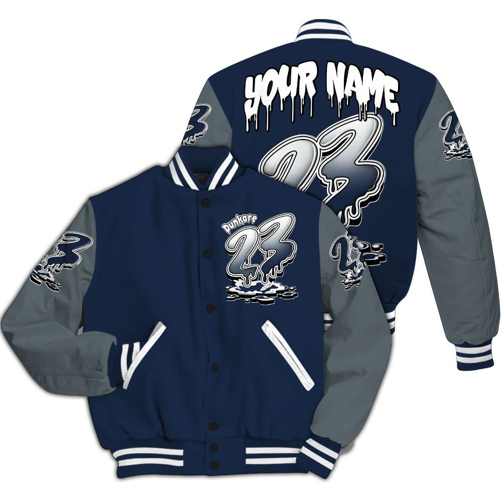 Varsity Jacket To Match Retro Flint 2026 13s - Custom Name 23 Drip All Over Print