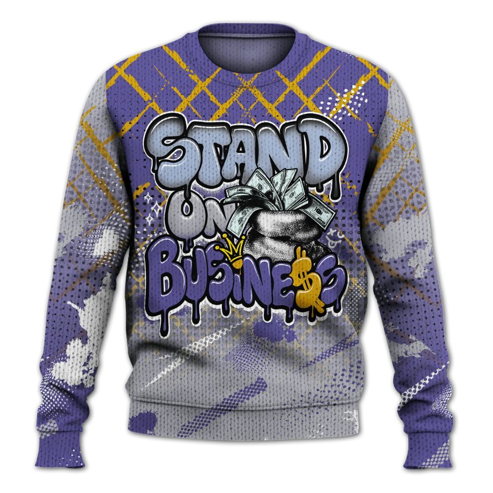 Sweater To Match Lakeshow 4s - Halftone Stand Business Dripping Graphic