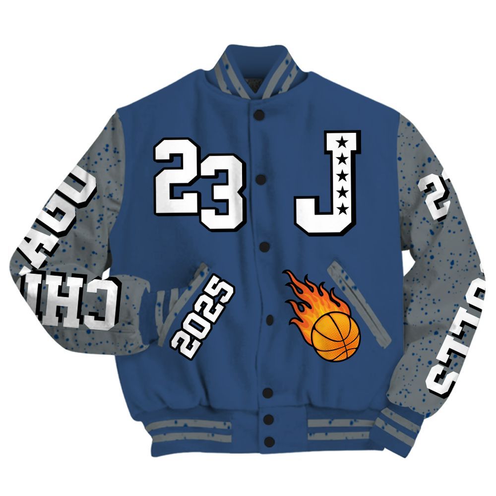 Varsity Jacket To Match Midnight Navy 4s - Chicago 23 Basketball All Over Print