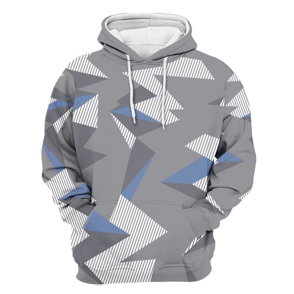 Hoodie To Match Cement Grey 11s - Geometric Camouflage Pattern All Over Print
