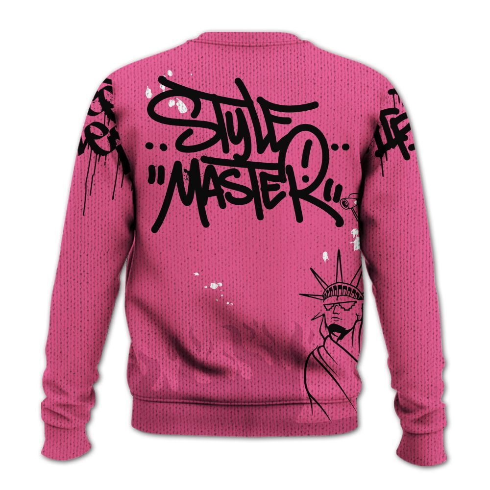 Knitted Sweater To Match Air Max SNDR Hyper Pink - Graphic Fck Around Find Out