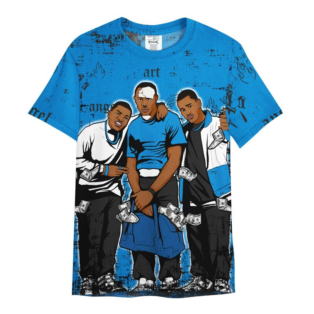 Shirt To Match High OG FragmentxULA White Black 1s - Paid In Full Money All Over Print