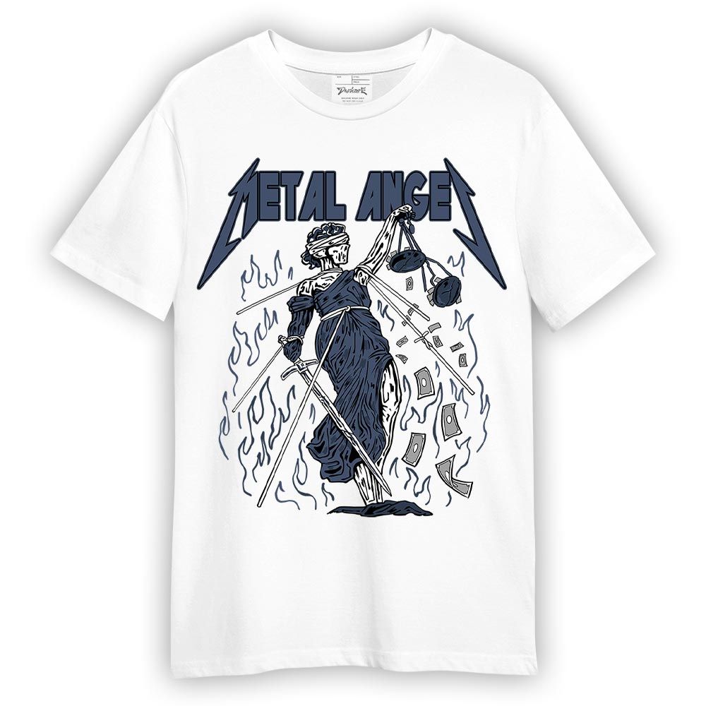Shirt To Match Low Diffused Blue 11s - Metal Angel Skeleton Shirt Unisex