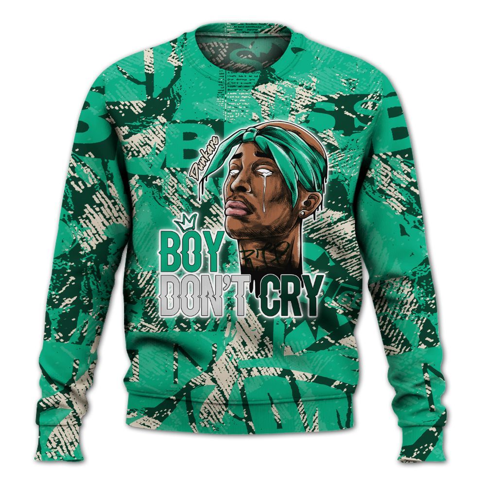 Sweatshirt To Match Oxidized Green 4s - Boiz Ain't Cry Unique Abstract All Over Print