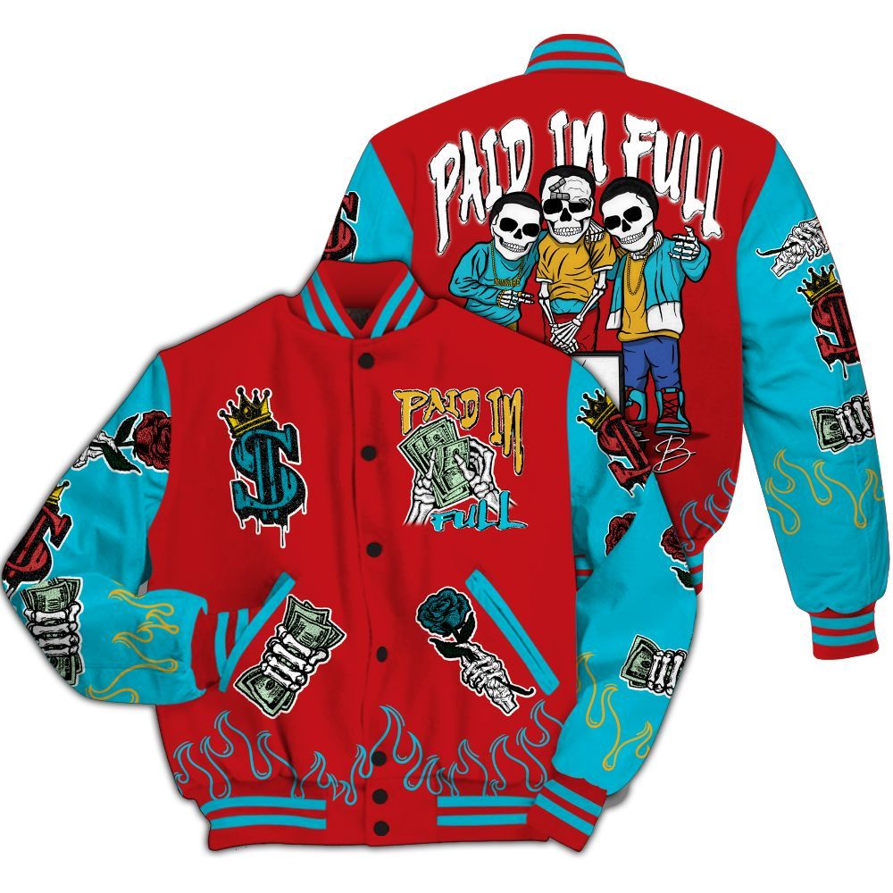 Varsity Jacket To Match Dunk Low Fruity Pebbles - Fire Everybody Paid In All Over Print