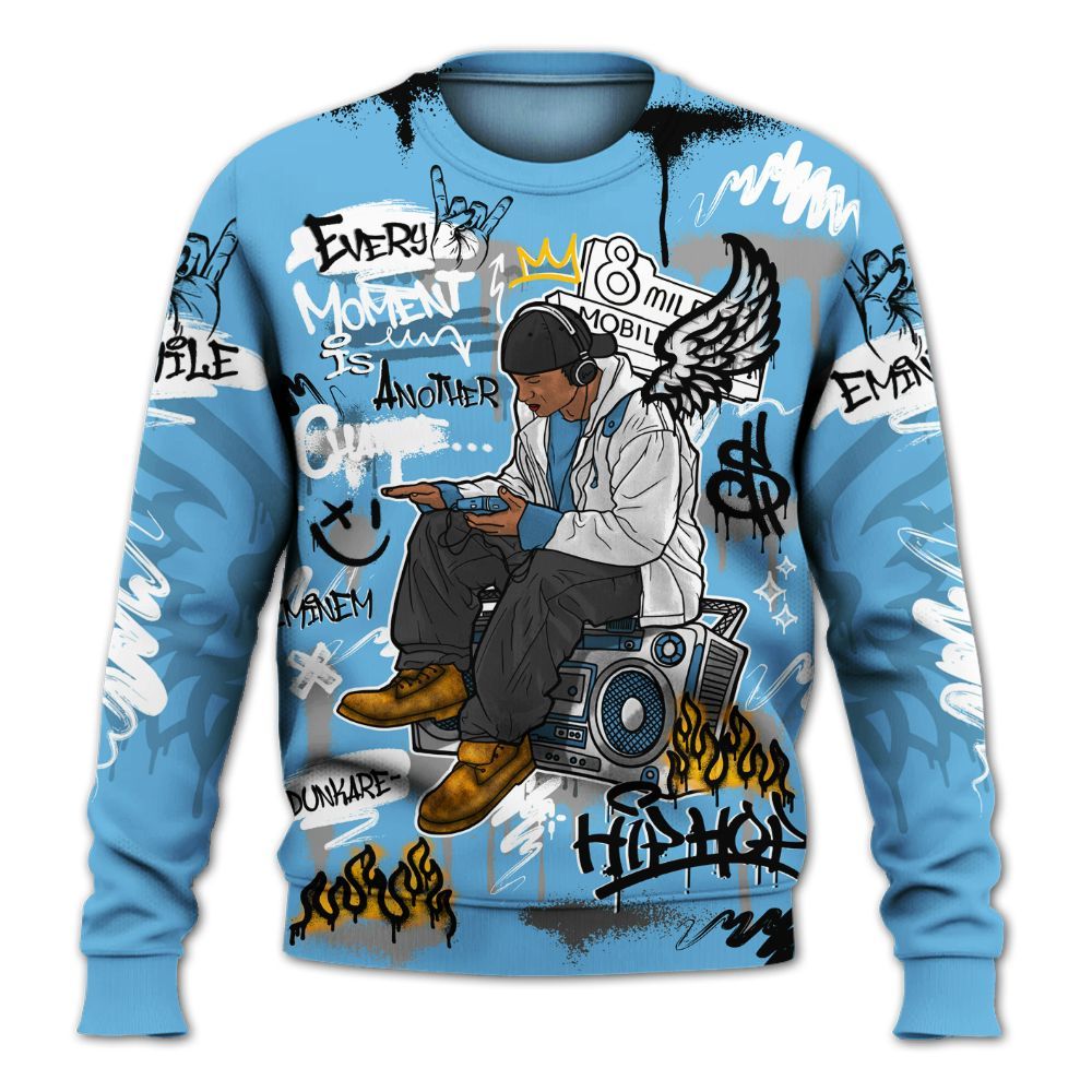 Sweatshirt To Match Melo 12s -8Mile Movie Graffiti All Over Print