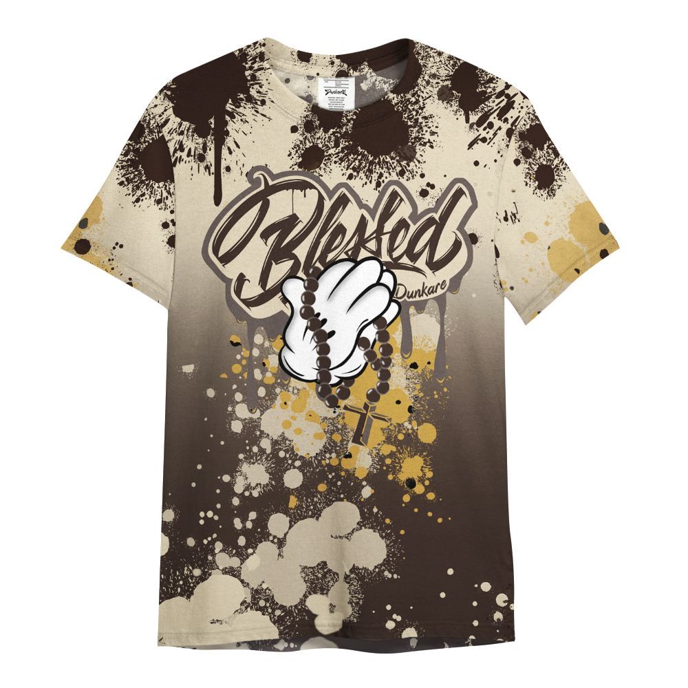 Shirt To Match 2025 Retro Earth 5s - God Blessed Ink Drip All Over Print