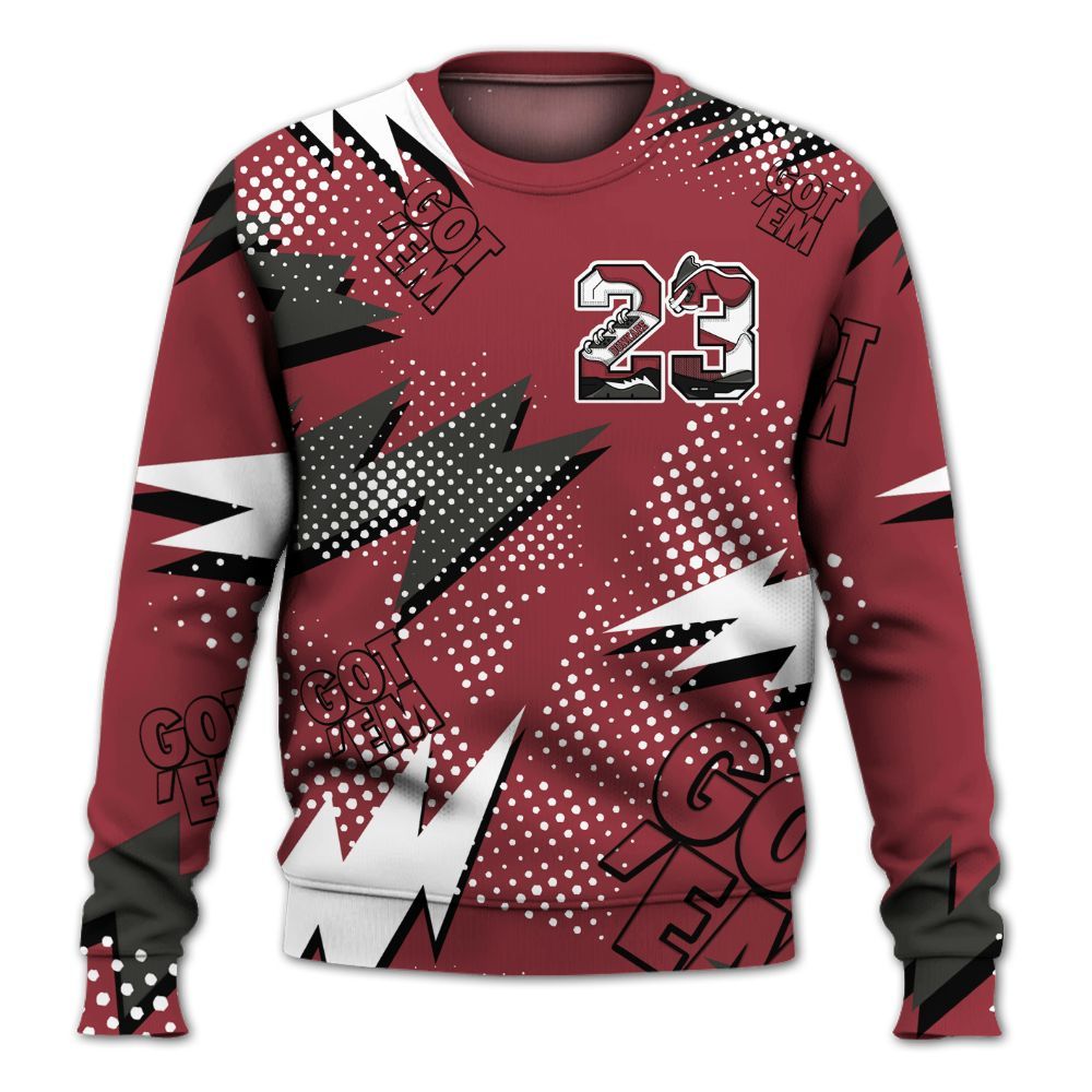 Sweatshirt To Match Black Toe 14s - Custom Name Number 23 5s All Over Print