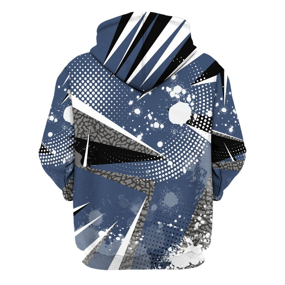 Hoodie To Match Diffused Blue 3s - Poly Trust No One Dripping All Over Print