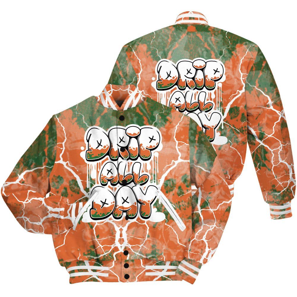 Varsity Jacket To Match Low Miami 5s Shirt - DRIPPIN Days Graphic Halloween All Over Print