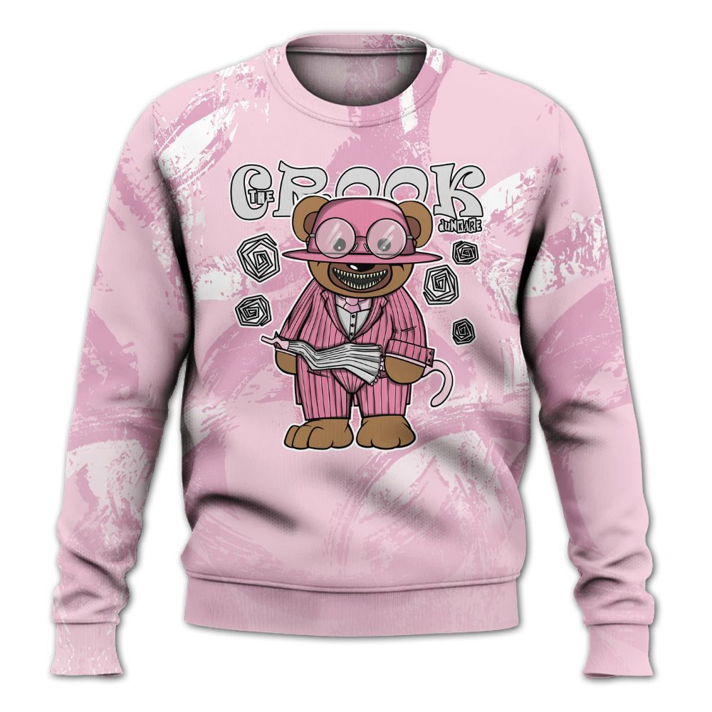 Sweatshirt To Match Orchid 4s - Swindler Bear Circle Slpash All Over Print