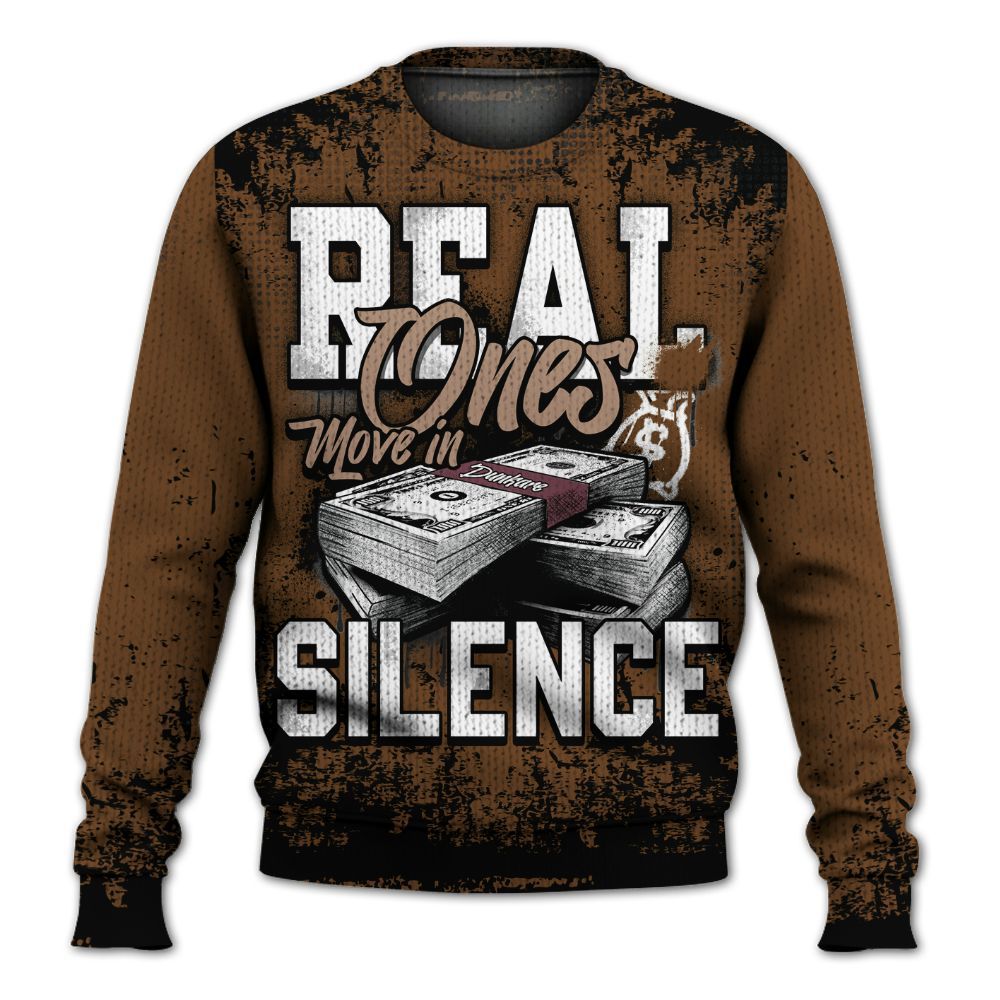 Knitted Sweater To Match Archaeo Brown 3s - Move In Silence Money Street Retro
