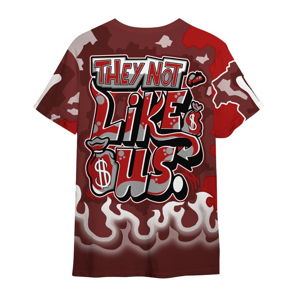 Shirt To Match Low Terror White University Red 1s - Dislike Us Graphic Burning Custom Name All Over Print