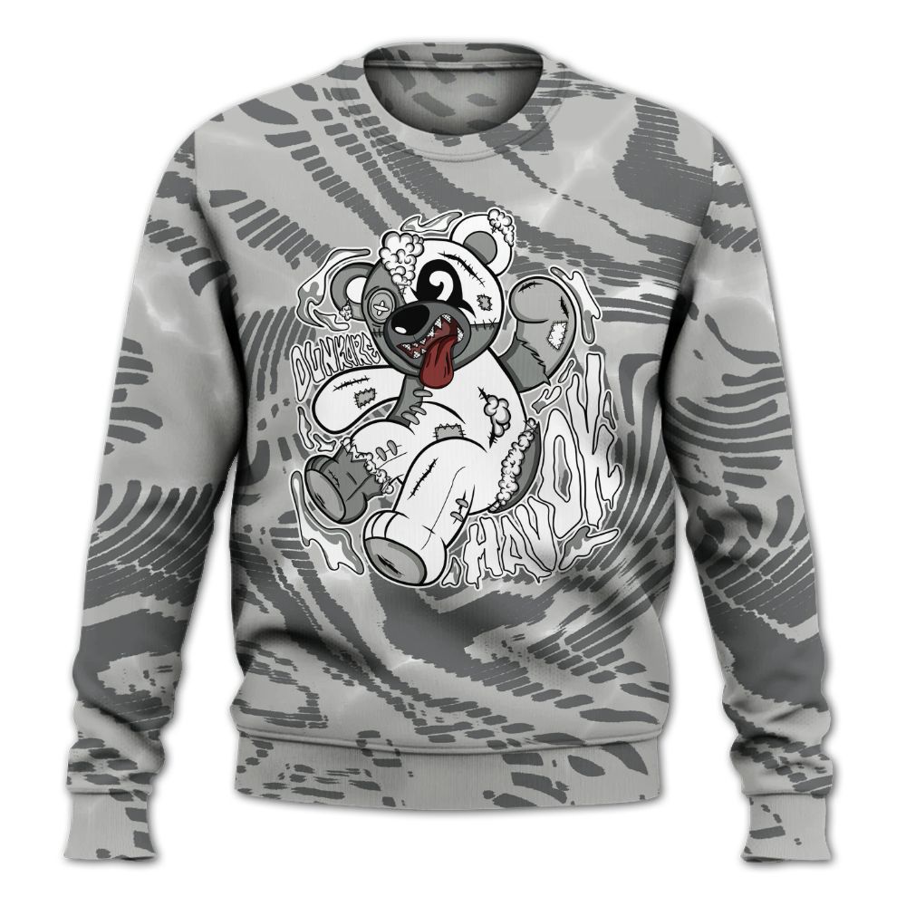Sweatshirt To Match Retro Wet Cement 4s - Havok Bear All Over Print