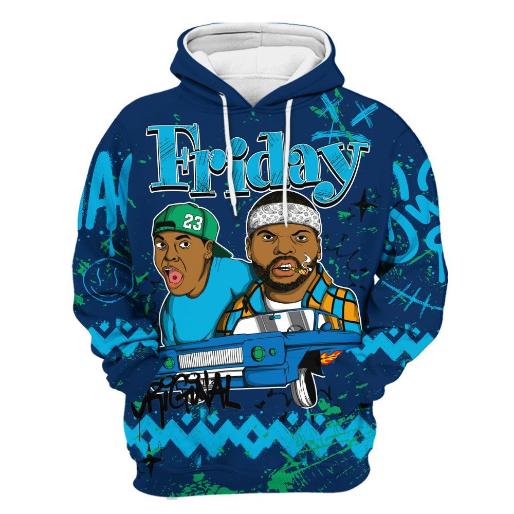 Hoodie To Match Dunk Low GS Electric Algae - Friday Sneaker Crayon All Over Print