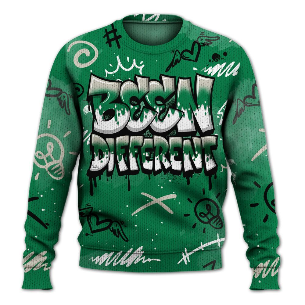 Knitted Sweater To Match Lucky Green 2s - Drip Been Di2ferent