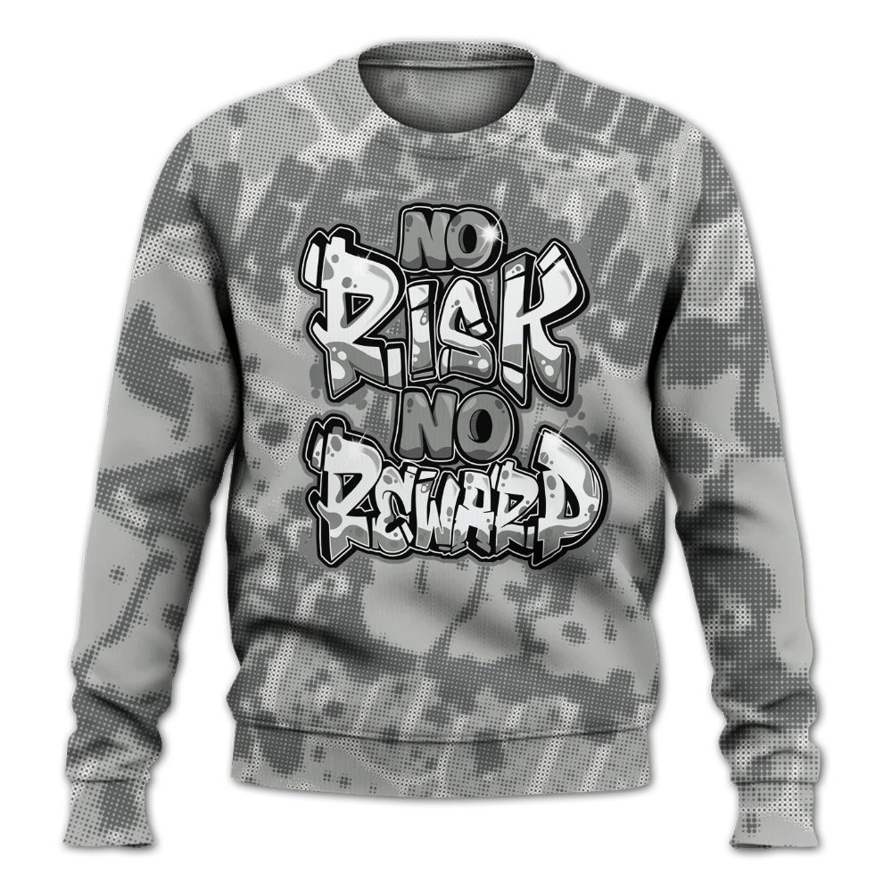 Sweatshirt To Match Paris Cement Grey 4s - No Risks No Reward Street All Over Print
