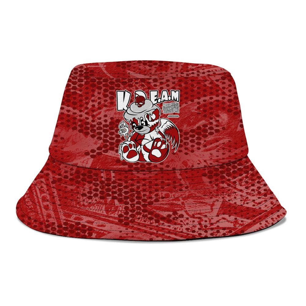 Bucket Hat To Match Red Taxi 12s - Loot Bear Graphic