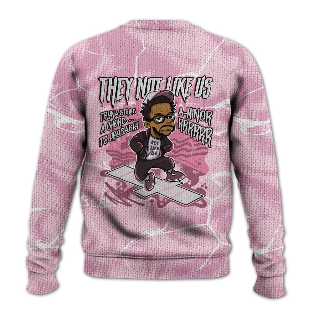 Knitted Sweater To Match Orchid 4s - Hopscotch Dislike Us Graphic Crack