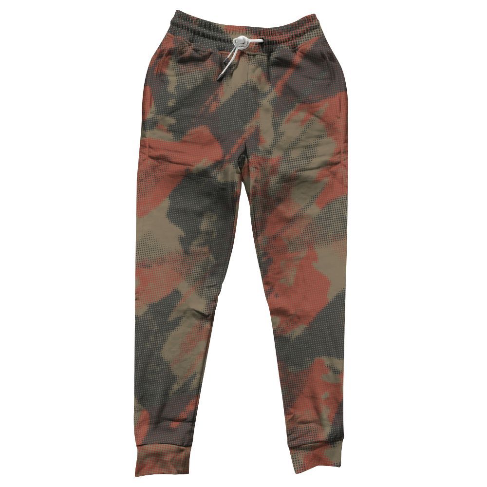 Sweatpant To Match Olive 9s - Abstract Halftone Graphic All Over Print