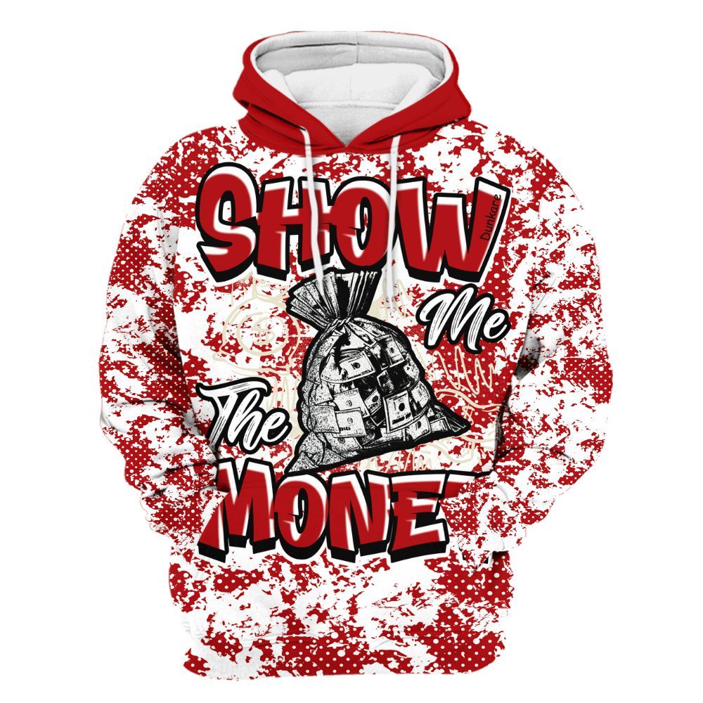 Hoodie To Match Cement Grey 3s - Show Me The Money Retro All Over Print