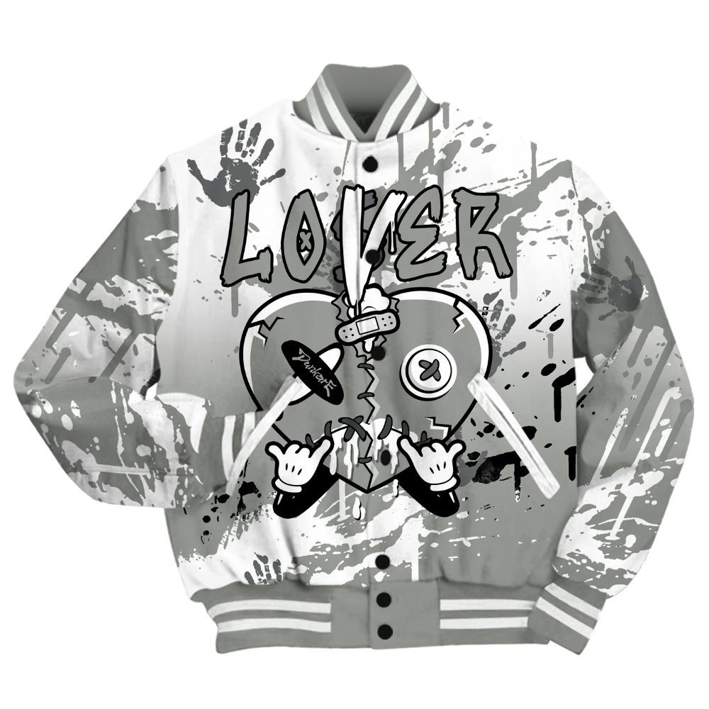Varsity Jacket To Match Paris Cement Grey 4s Shirt, Loser Lover Drip Heart All Over Print