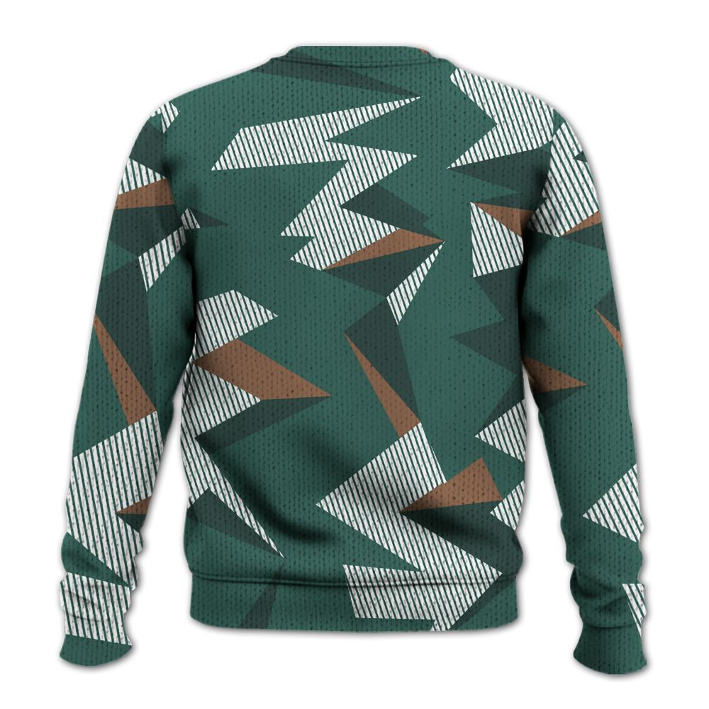 Knitted Sweater To Match Low OG Oxidized Green 1s - Geometric Camouflage Pattern