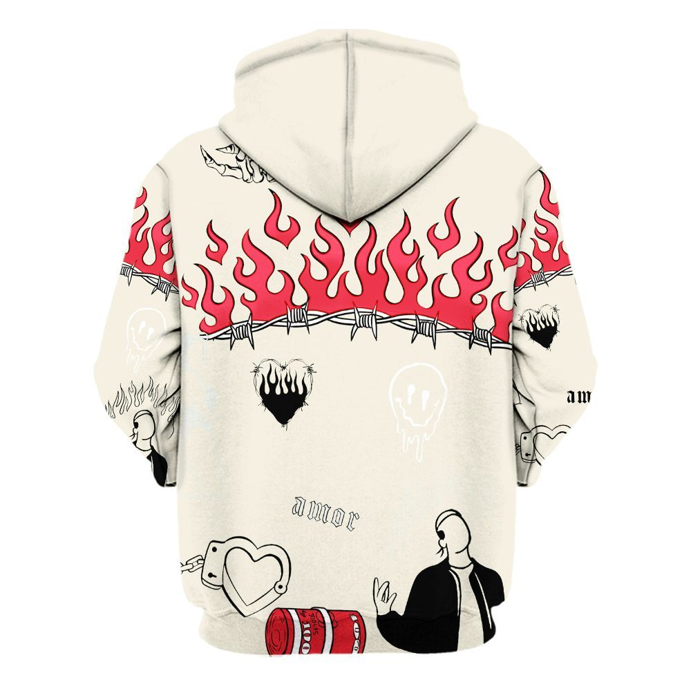 Hoodie To Match Low OG Sail 1s - Snake Trust No One All Over Print