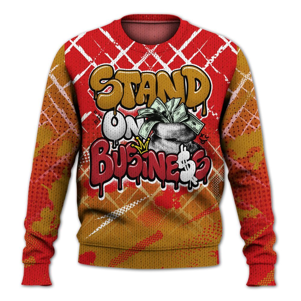 Knitted Sweater To Match Scoot Zeros Retro Portland - Halftone Stand Business Dripping