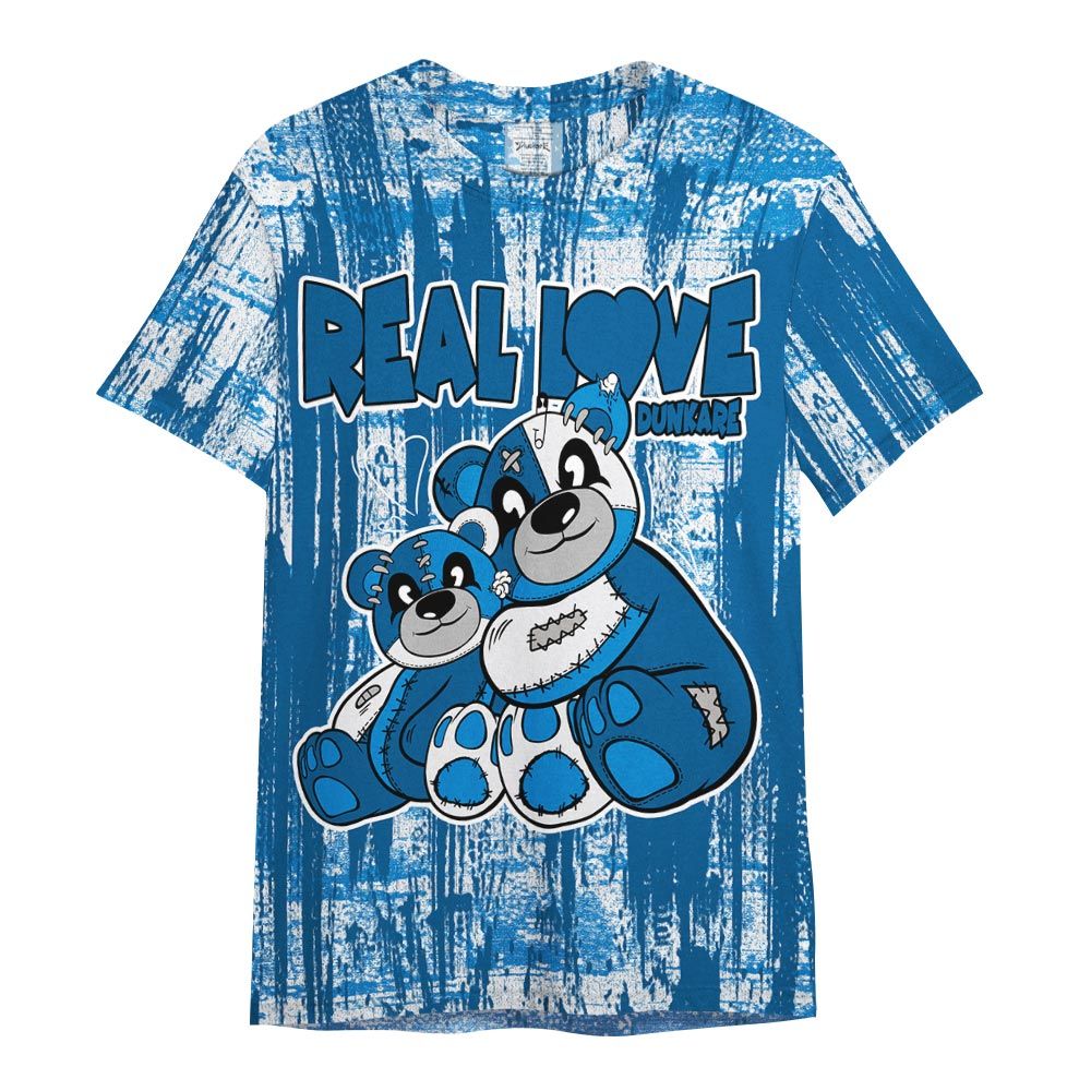 Shirt To Match Industrial Blue 4s - Sincere Fondness Bear Glitch Art Shirt Unisex