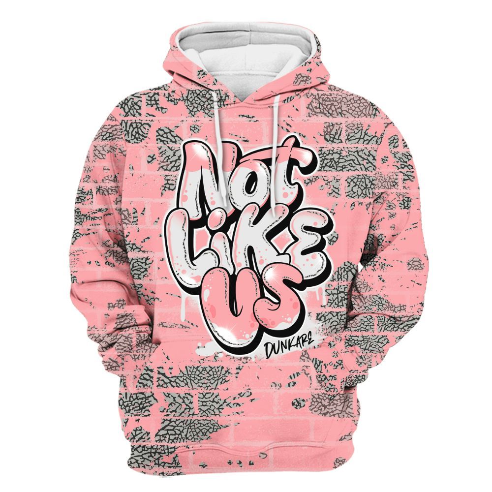 Hoodie To Match Retro Wings 3s - None Like Us Graphic Brick Art All Over Print