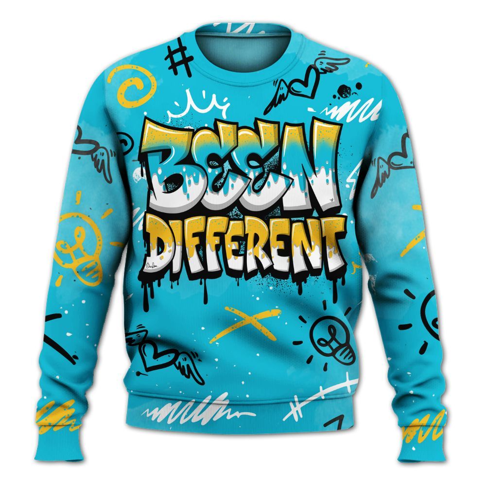 Sweatshirt To Match Retro Aqua 5s - Drip Been Di2ferent All Over Print