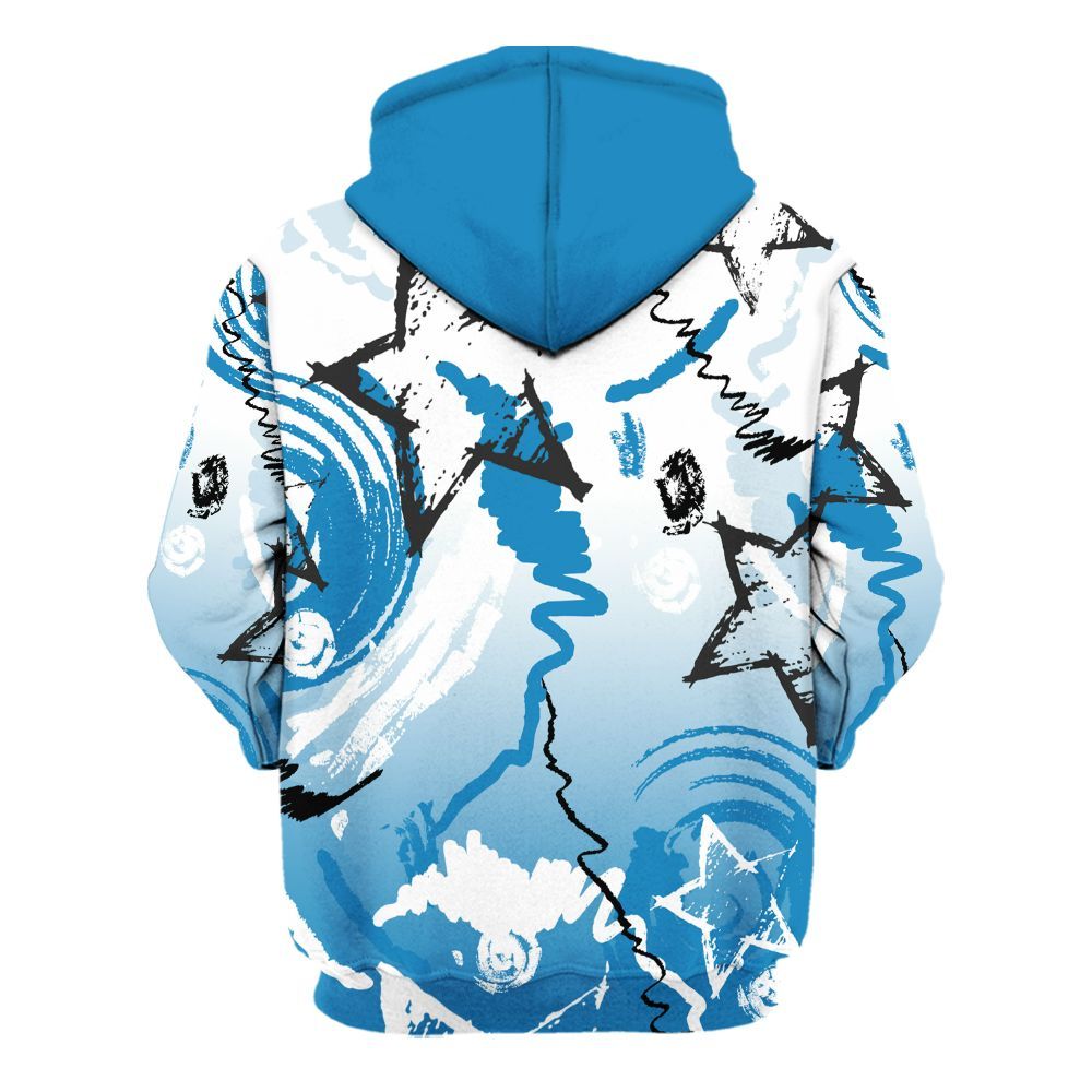 Hoodie To Match Retro University Blue 9s - Grind Shine Later Drip All Over Print