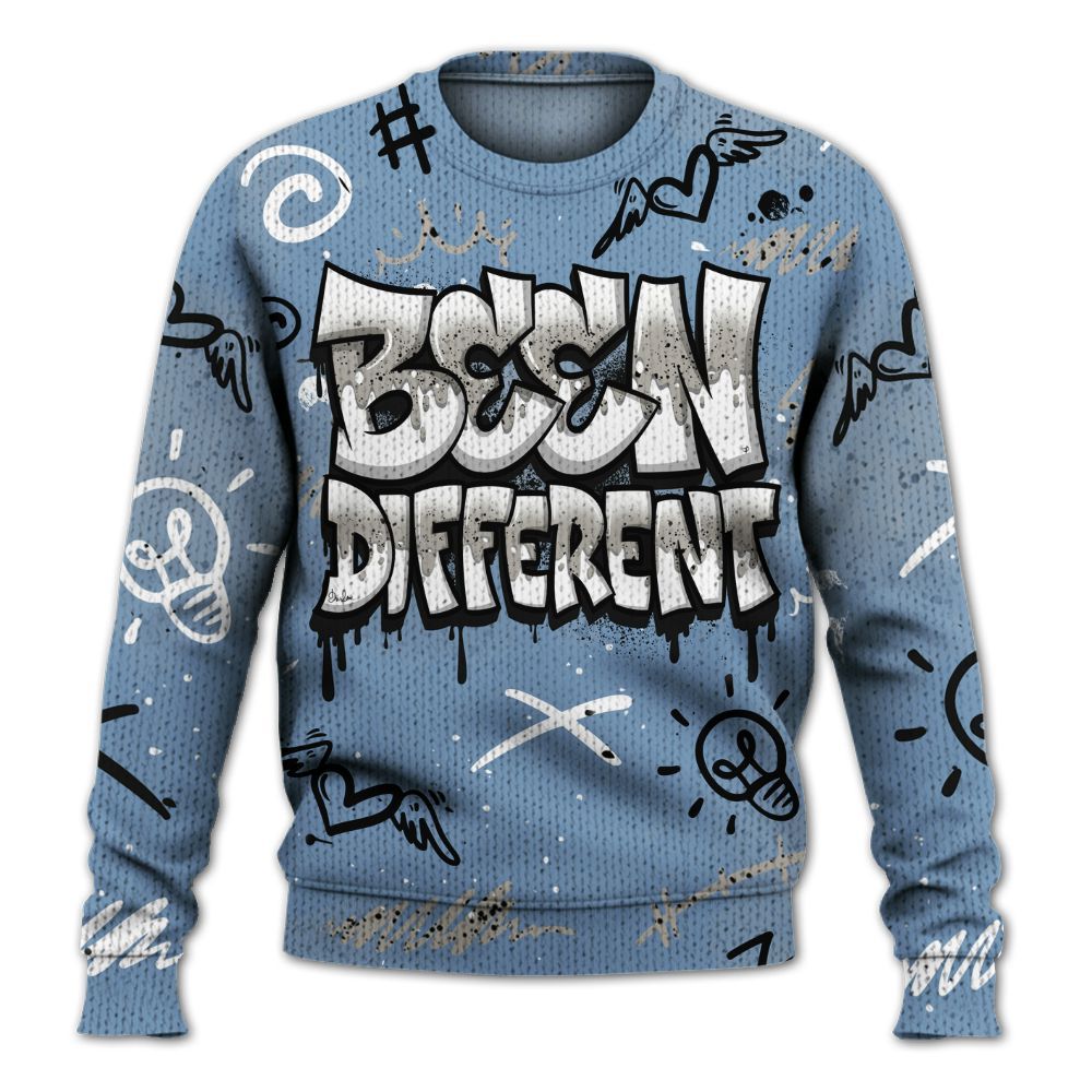 Knitted Sweater To Match University Blue 4s - Drip Been Di2ferent