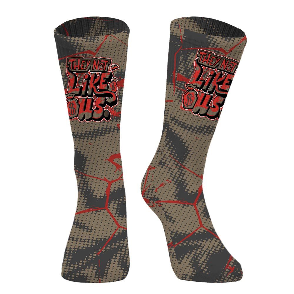 Sock To Match Olive 9s - Dislike Us Graphic Crack