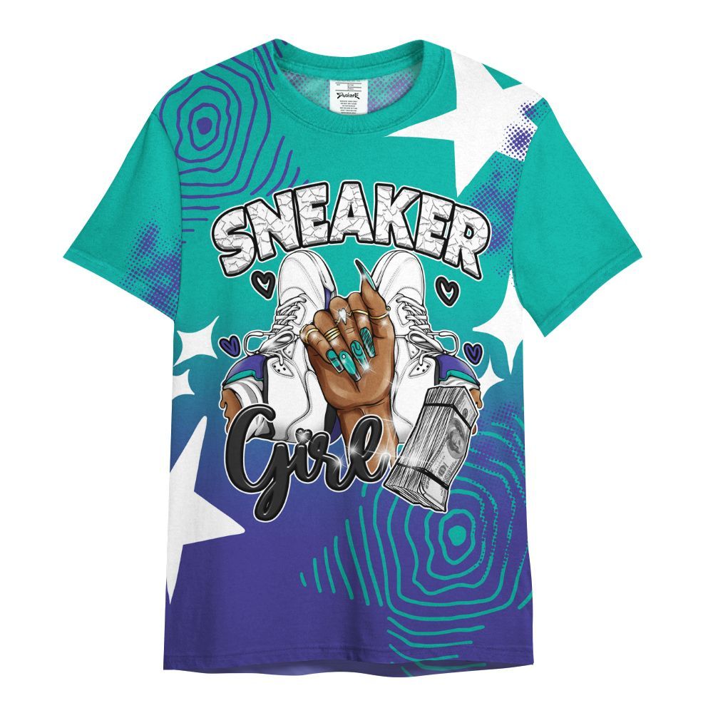 Shirt To Match Retro Grape 5s - Sneakerz Girlz Unique Starz All Over Print