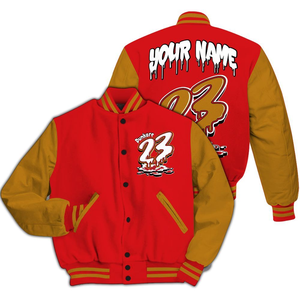 Varsity Jacket To Match Scoot Zeros Retro Portland - Custom Name 23 Drip All Over Print