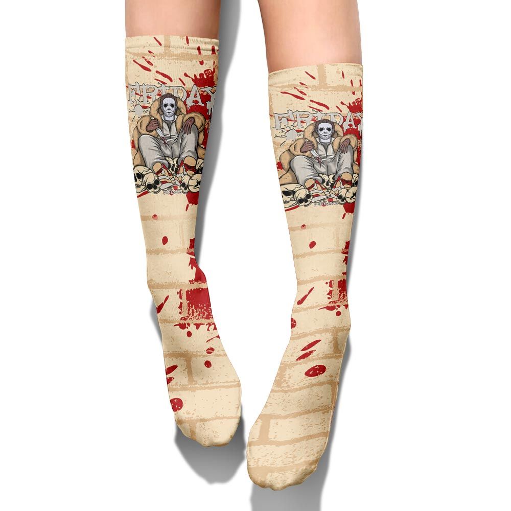 Sock To Match Dunk Low Strawberry Waffle - Friday Halloween Brick