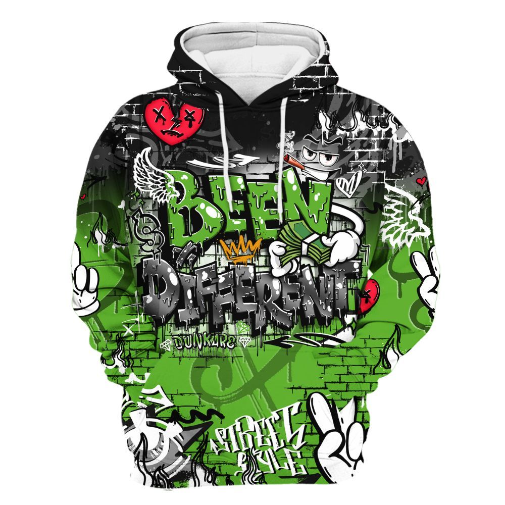Hoodie To Match Air Foamposite One Volt - Been Dif2erent Drip Graffiti All Over Print