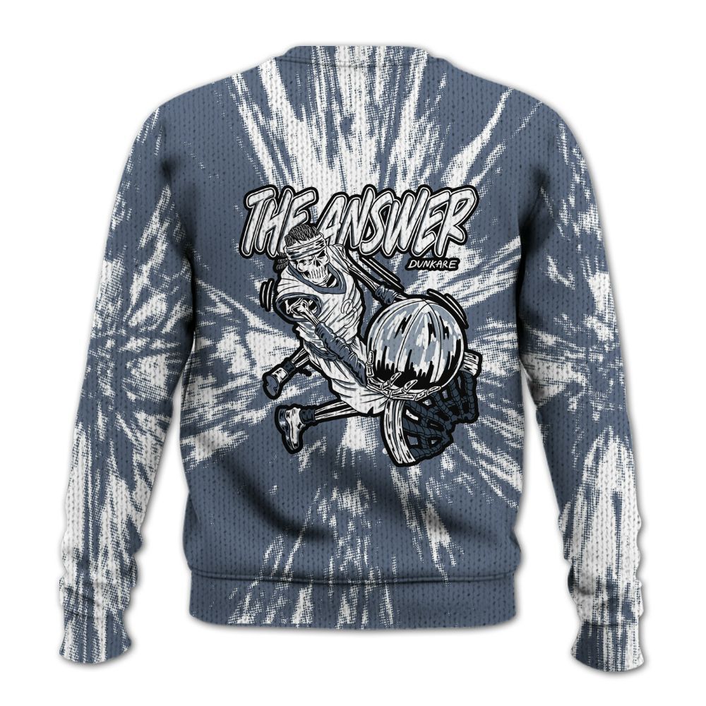 Knitted Sweater To Match Low Diffused Blue 11s - The Answer Skeleton Luxury