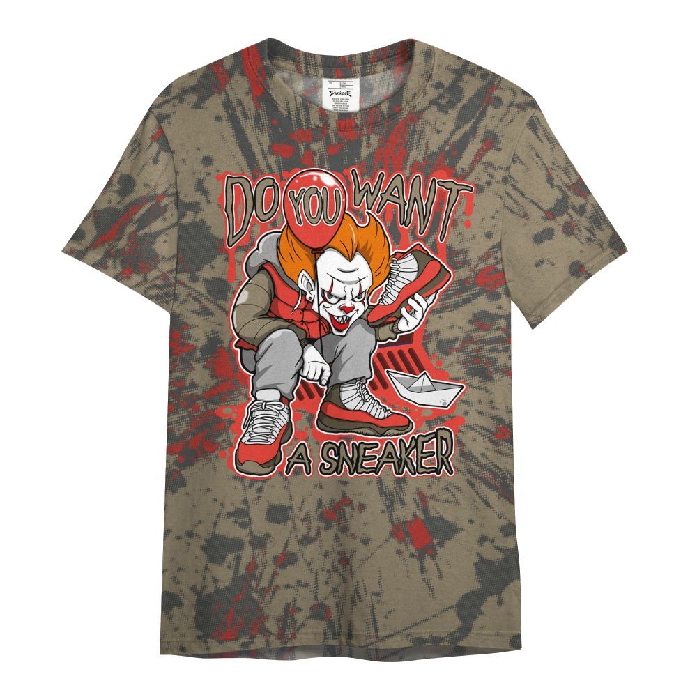 Shirt To Match Olive 9s - Clown Scary Sneakers Graphic Halloween All Over Print