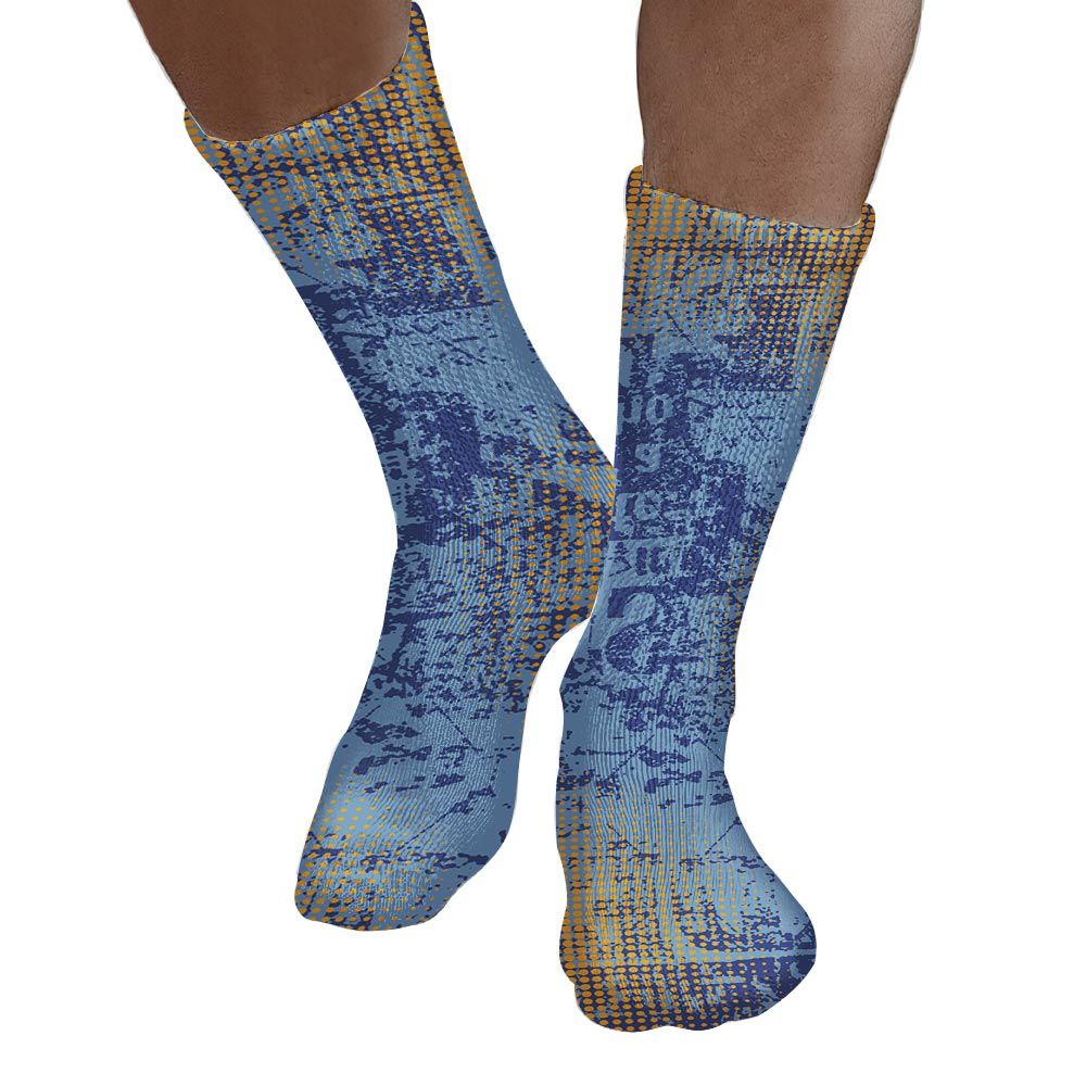 Sock To Match High OG First In Flight 1s - Glitch Text Graphic Unisex