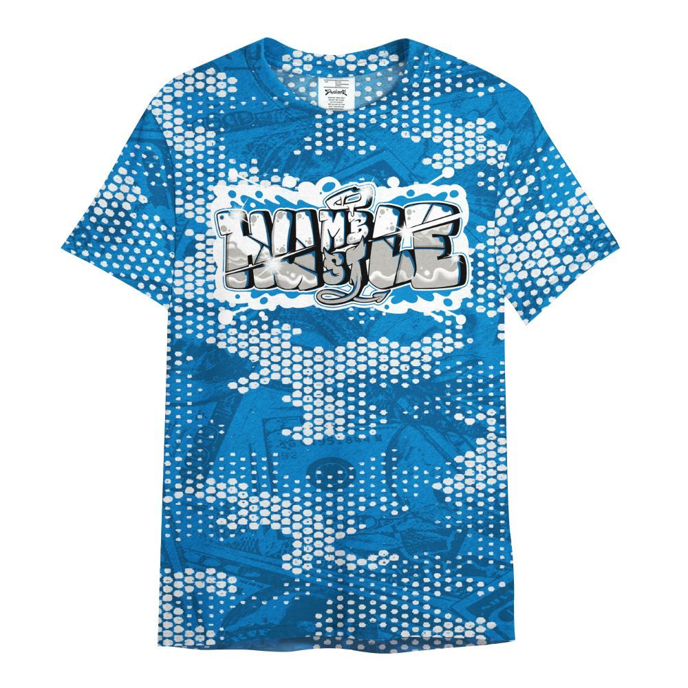 Shirt To Match Industrial Blue 4s - Humbled Hustles Graphic Banknotes All Over Print