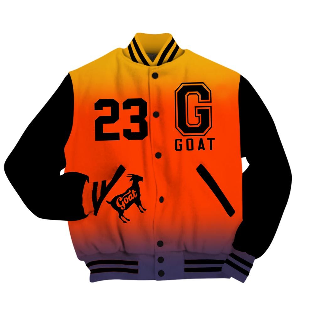 Varsity Jacket To Match J Balvin Rio 3s - The King Basketball Varsity Jacket Outfit 1605 TCD
