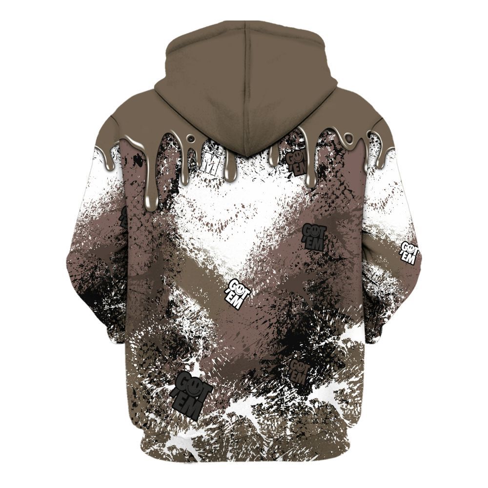 Hoodie To Match AMM Dark Mocha 4s - Dripping 23 Drip All Over Print