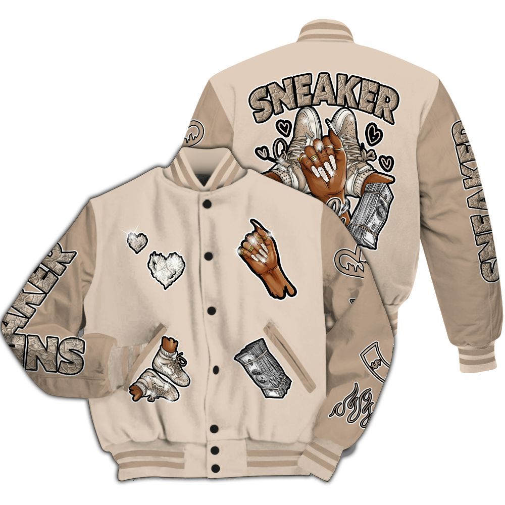 Varsity Jacket To Match Untouchable And Moments Cream - Sneakerz Girlz All Over Print