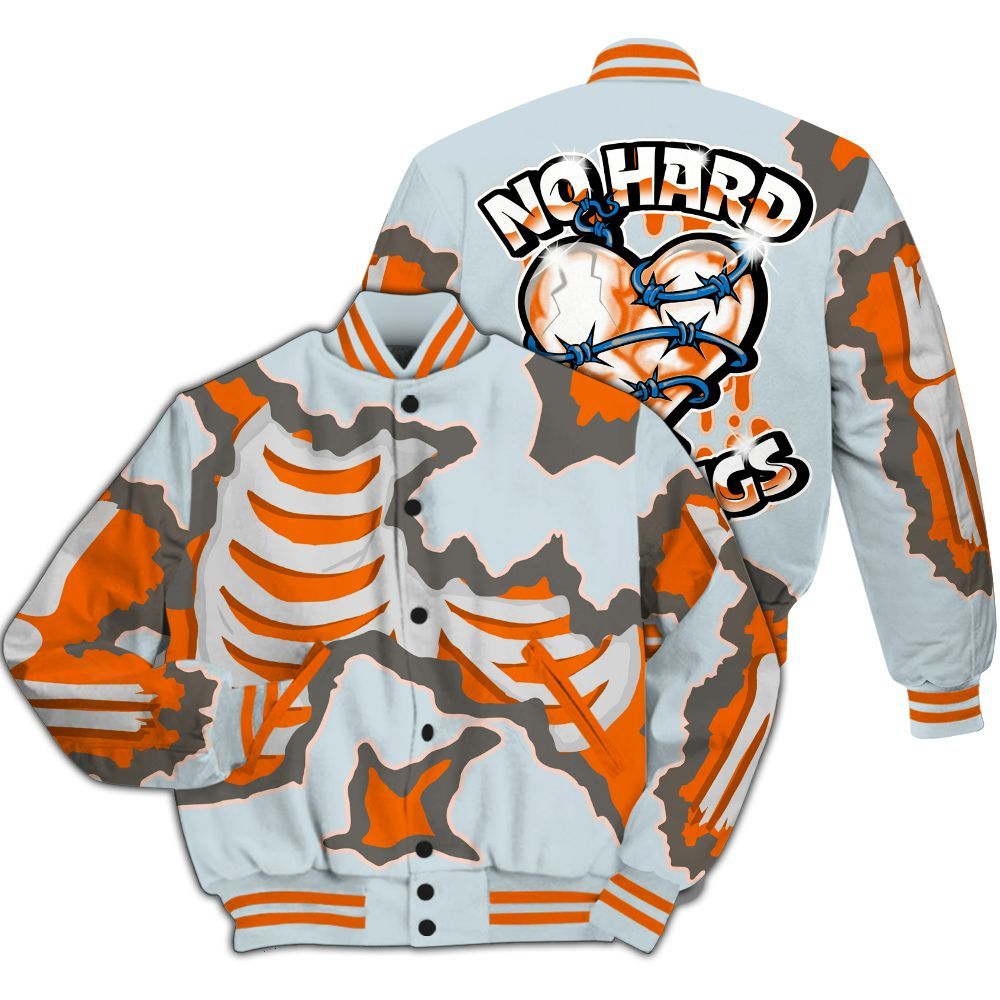 Varsity Jacket To Match Retro High OG Alaska 1s - Hard Feeling Graphic Heart Break All Over Print